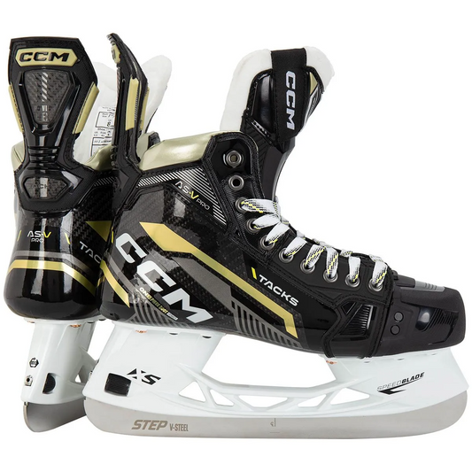 CCM Tacks AS-V Pro With Runners Intermediate Ice Hockey Skates (CCM Speed Blade XS)